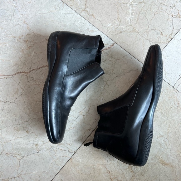 Prada Black Ankle Boot Mens Size 6.5 - Picture 3 of 14
